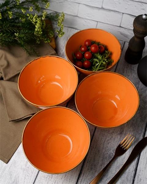 Салатник d 16 см h 8.5 см 770 мл фарфор цвет оранжевый Seasons