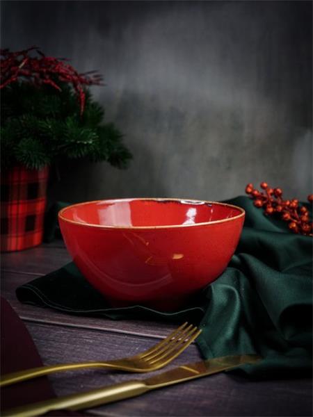 Салатник d 16 см h 8.5 см 770 мл фарфор цвет красный Seasons