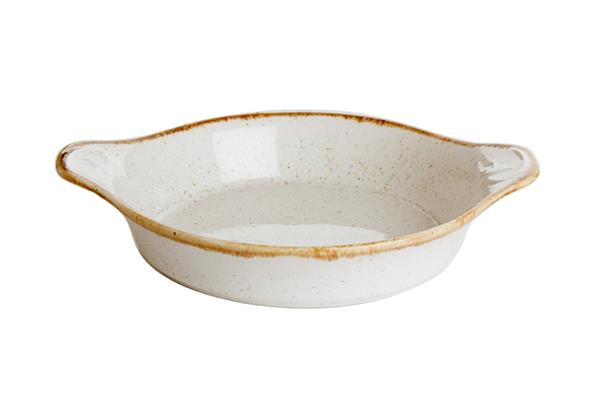 Форма для запекания d 15 см h 3,6 см (L с ручками 18 см) фарфор цвет бежевый Seasons