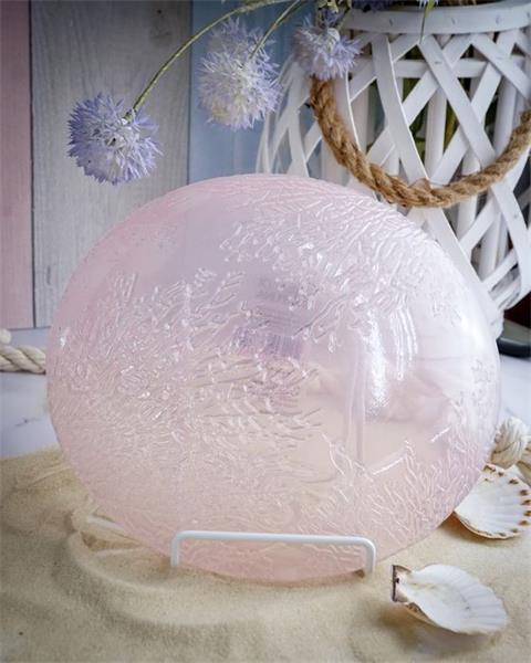 Тарелка d 21,5 cм h 1,8 см, стекло, цвет пастельно-розовый, Coralina