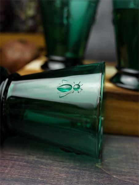 Набор из 4 разноцветных стаканов  260 мл, h 10,3 см, d 8,4 см , ABEILLE