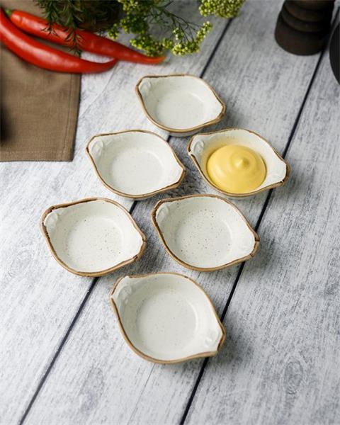 Соусник с ручками d 7 см фарфор цвет бежевый Seasons