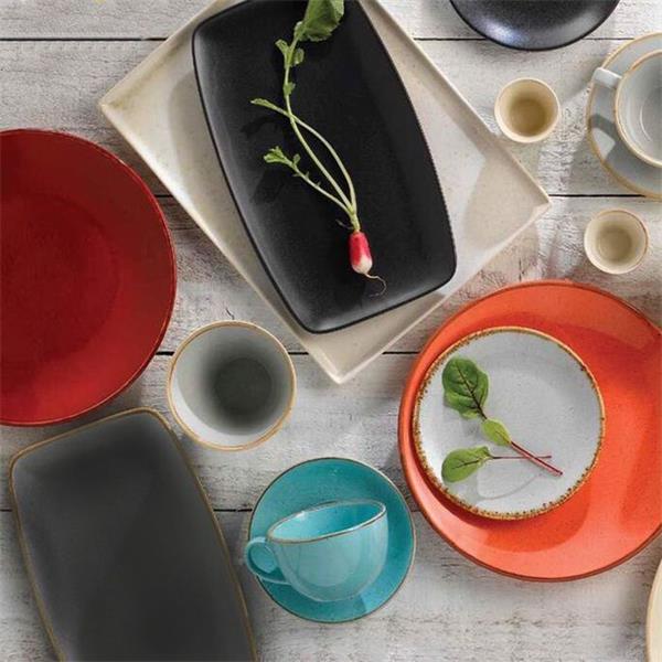 Тарелка прямоугольная 31*18 см фарфор цвет темно-серый Seasons