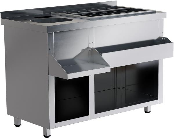 Барная станция RESTOINOX БСЗ1-12/6-01 без ящиков