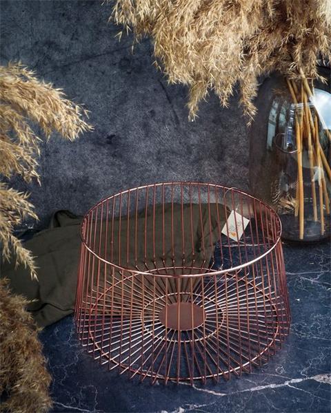 Корзина для фруктов d 30 см, h 15,5 см, металл, цвет медный 