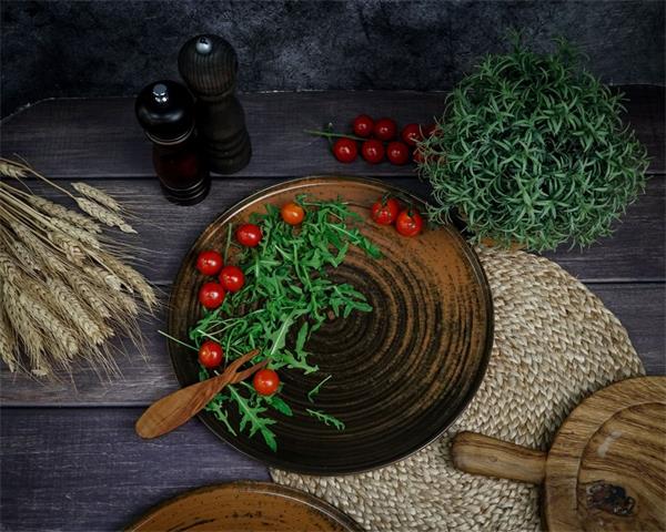 Набор тарелок с вертикальным бортом Lykke Brown 30 см, 2 шт