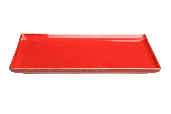 Блюдо прямоугольное 21х27 см фарфор цвет красный Seasons