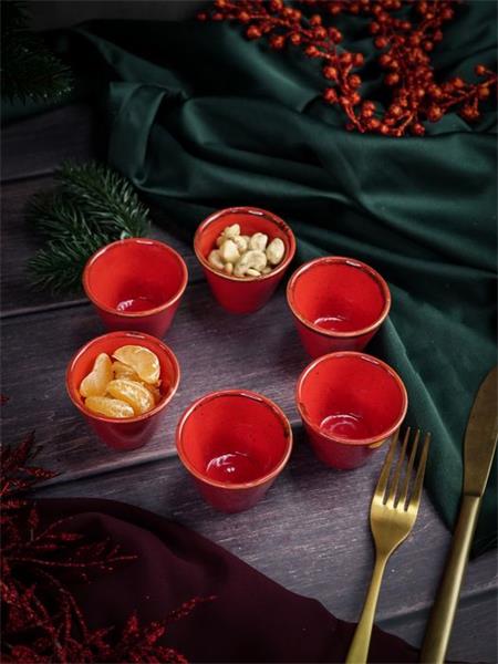 Соусник d 6 см h 4.5 см 50 мл фарфор цвет красный Seasons