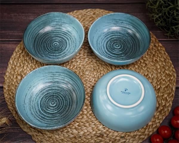 Набор салатников Lykke Turquoise 250 мл, 4 шт