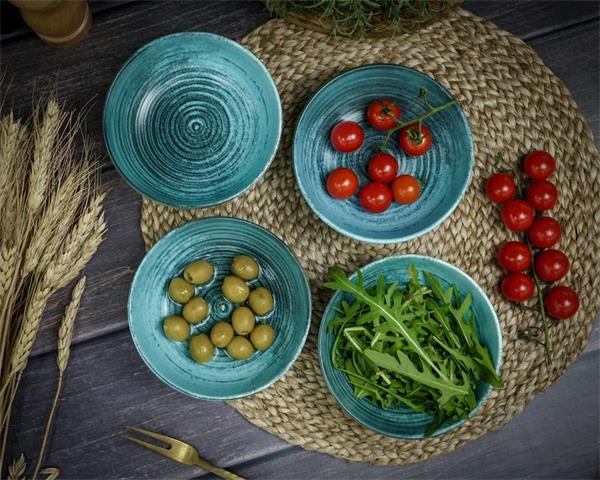 Набор салатников Lykke Turquoise 250 мл, 4 шт