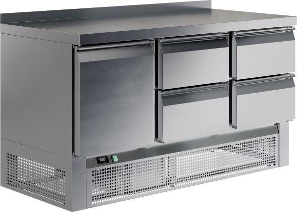 Стол морозильный RESTOINOX SHN-122GNE-B (нижн. расп. агр. 4 ящ. 1 дв.)