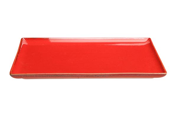 Блюдо прямоугольное 35х26 см фарфор цвет красный Seasons