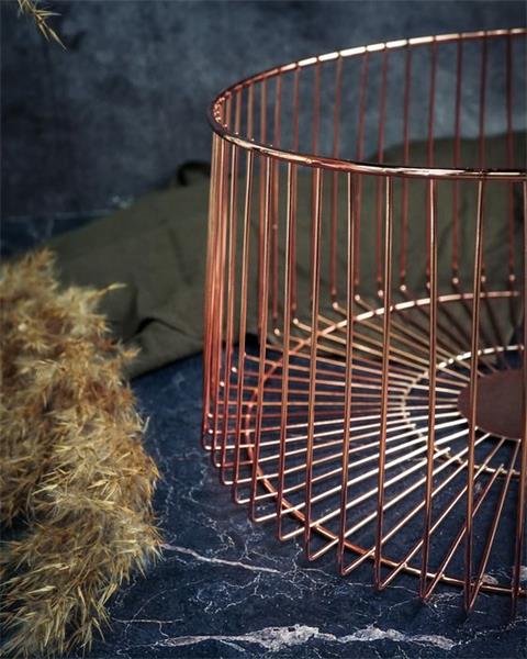 Корзина для фруктов d 30 см, h 15,5 см, металл, цвет медный 