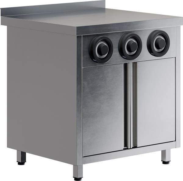 Стол-тумба с диспенсерами для стаканов RESTOINOX СПЗРД3-8/6-Б
