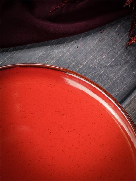 Тарелка для пиццы 20 см фарфор цвет красный Seasons