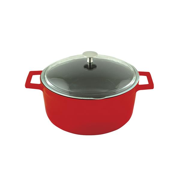 Кастрюля круглая со стеклянной крышкой(Ø)20cm.  