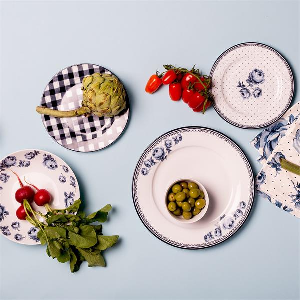 Тарелка мелкая 19 см, декор WHITE FLORAL