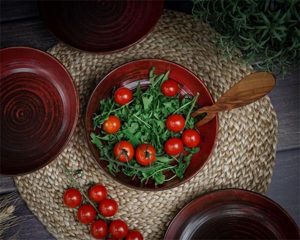 Набор салатников Lykke Red 400 мл, 4 шт