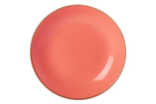 Тарелка глубокая 26 см безбортовая фарфор цвет оранжевый Seasons