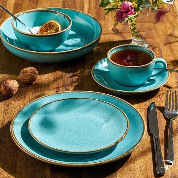 Porland Набор десертных тарелок 18 см (4 предмета), бирюзовый