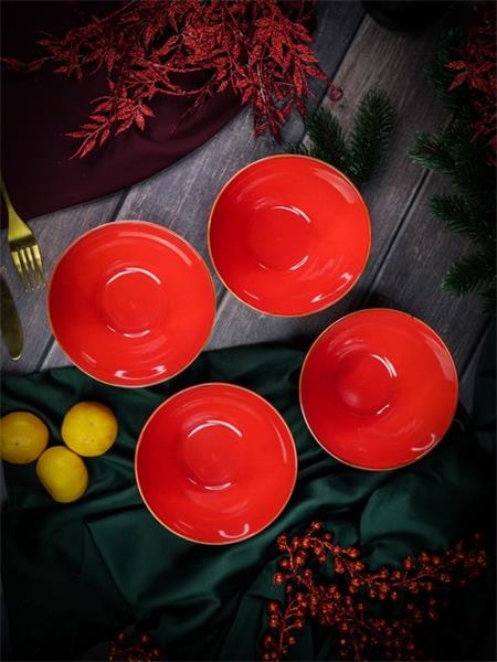 Салатник d 14 см h 7 см 550 мл фарфор цвет красный Seasons