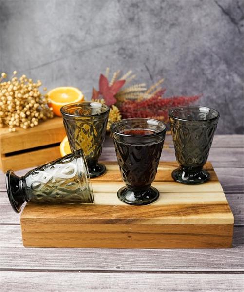 Стакан на ножке, 200 мл, h 11,3 см, d 8 см LYONNAIS anthracite