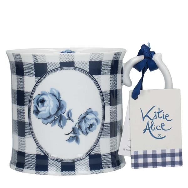 Кружка 400 мл, декор BLUE GINGHAM