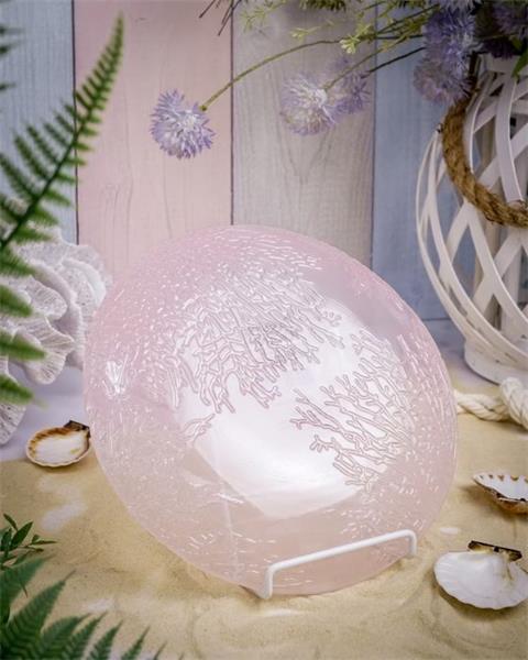 Тарелка d 21,5 cм h 1,8 см, стекло, цвет пастельно-розовый, Coralina