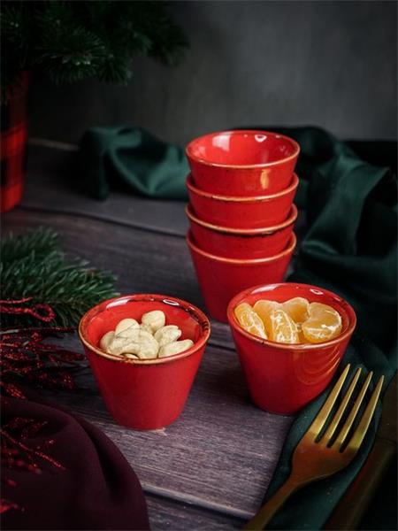 Соусник d 6 см h 4.5 см 50 мл фарфор цвет красный Seasons