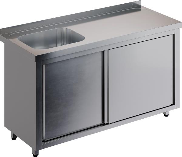 Стол производственный купе RESTOINOX СПЗК1М-13/6-БП с моечной ванной