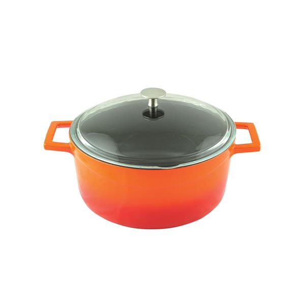 Кастрюля круглая со стеклянной крышкой(Ø)20cm.  