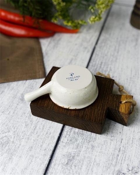 Соусник-сковорода d 6 см фарфор цвет бежевый Seasons