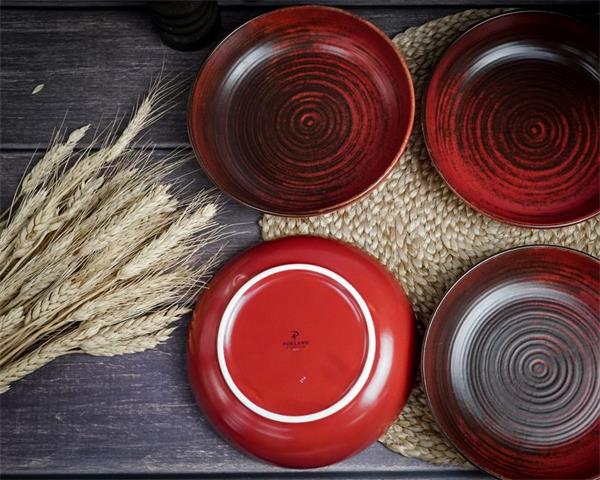 Набор салатников Lykke Red 400 мл, 4 шт