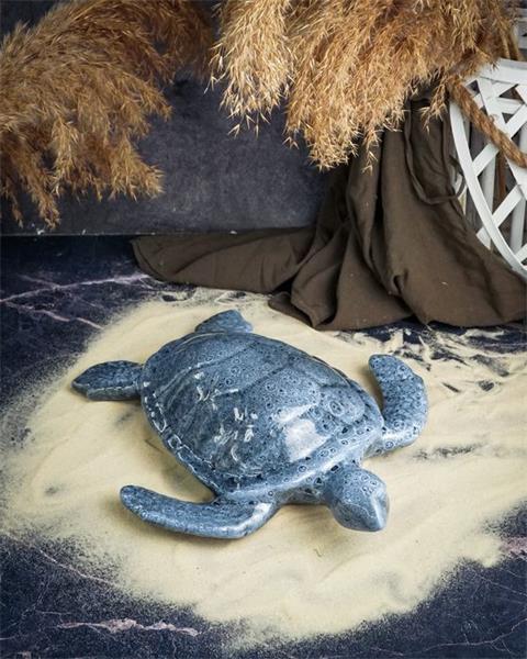 Фигурка Черепаха 33X33XH17CM, цвет серый, керамика