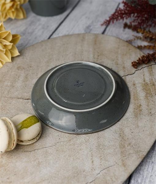 Блюдце 16 см фарфор цвет темно-серый Seasons