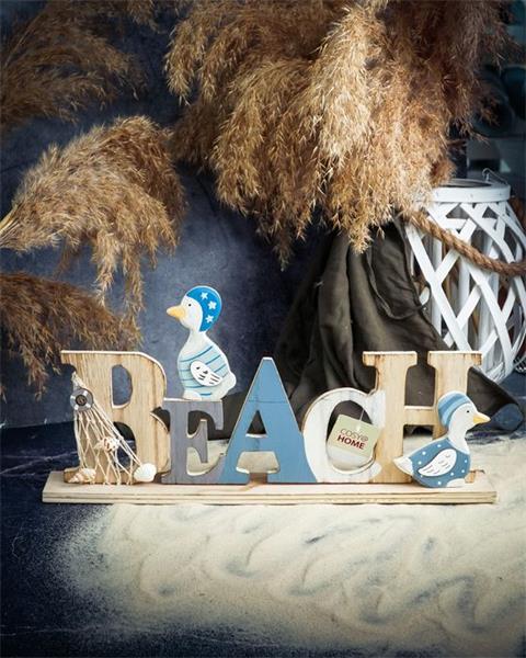 Настольная декорация Буквы "BEACH" 40X5XH17CM, дерево