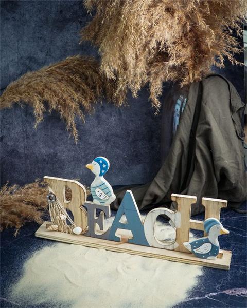 Настольная декорация Буквы "BEACH" 40X5XH17CM, дерево