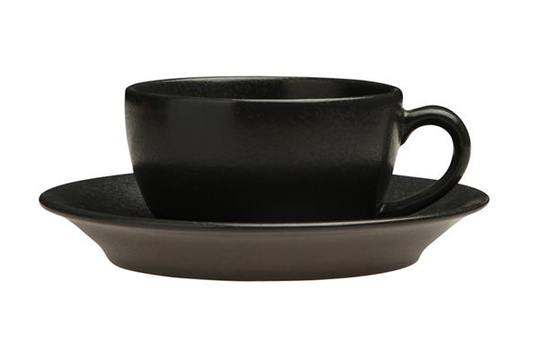 Блюдце 16 см фарфор цвет черный Seasons