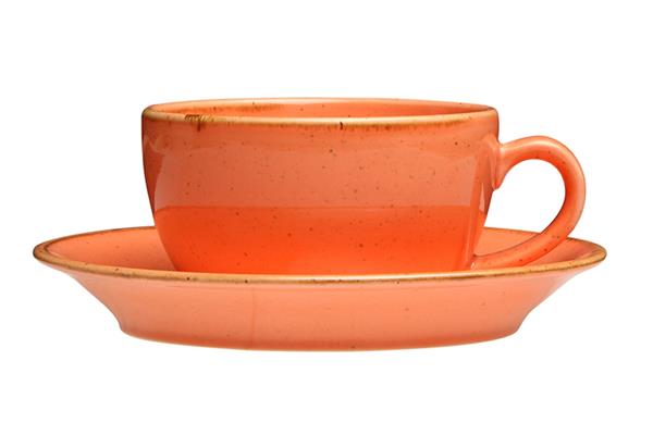 Блюдце 16 см фарфор цвет оранжевый Seasons