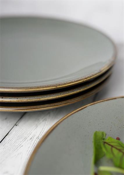 Porland Набор обеденных тарелок 24 см (4 предмета), тёмно-серый