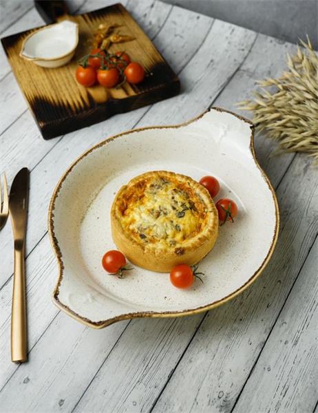 Форма для запекания d 21 см h 5,5 см (L c ручками  27 см) фарфор цвет бежевый Seasons