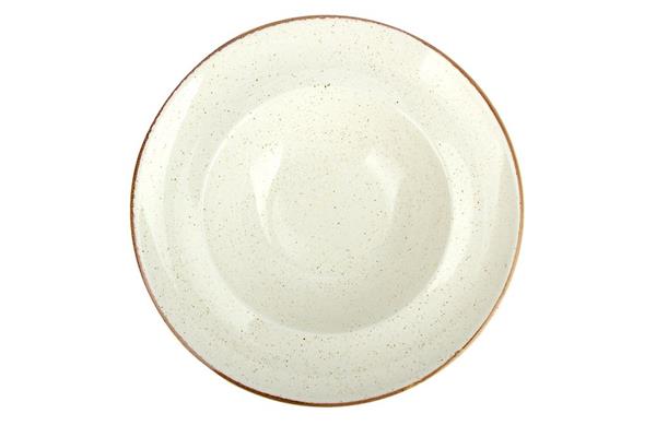 Тарелка глубокая 21 см безбортовая фарфор цвет бежевый Seasons