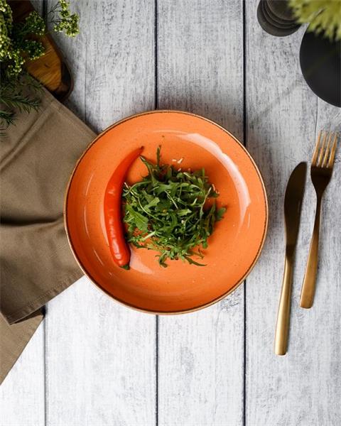 Porland Набор салатников Сизонс 22 см (2 предмета), оранжевый, 835 мл