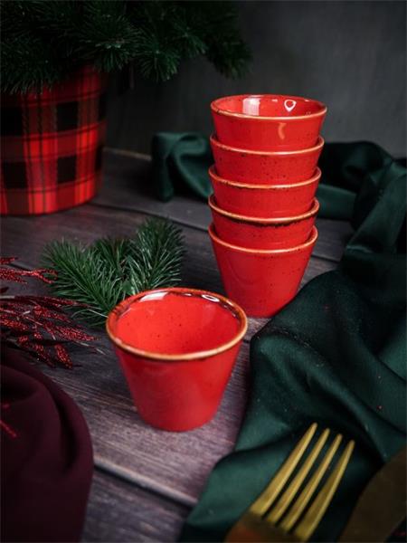 Соусник d 6 см h 4.5 см 50 мл фарфор цвет красный Seasons