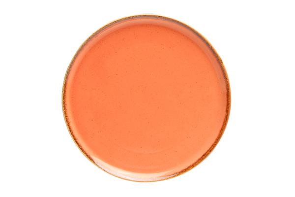 Тарелка для пиццы 28 см фарфор цвет оранжевый Seasons