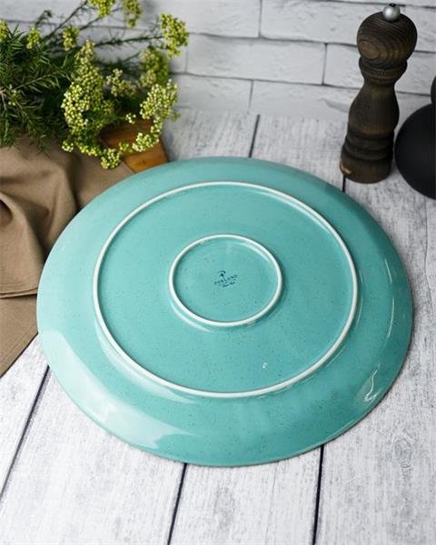 Тарелка для пиццы 32 см фарфор цвет бирюзовый Seasons