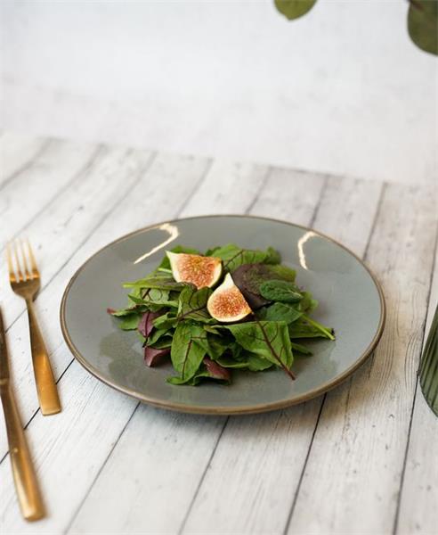 Porland Набор обеденных тарелок 24 см (4 предмета), тёмно-серый