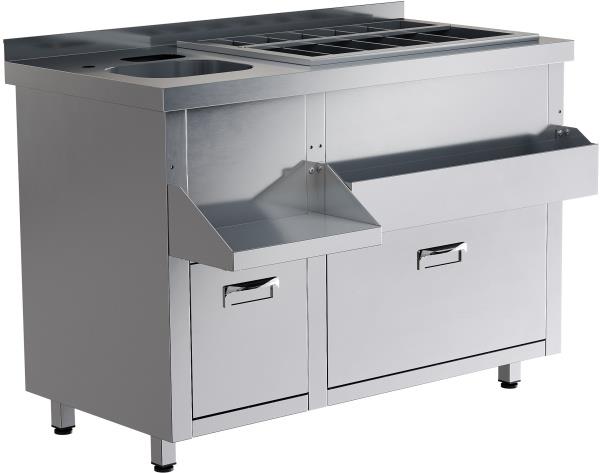 Барная станция RESTOINOX БСЗ1-12/6-02 с ящиками