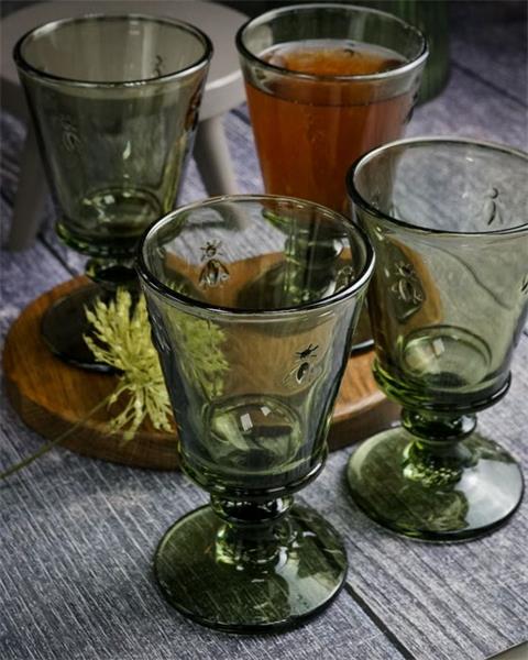 Бокал для вина 240 мл, h 14,1 см, d 8,5 см, цвет оливковый ABEILLE  OLIVE (замена 611014)