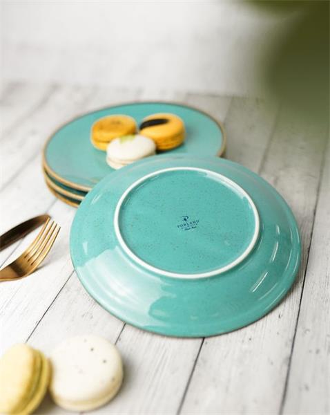 Porland Набор десертных тарелок 18 см (4 предмета), бирюзовый
